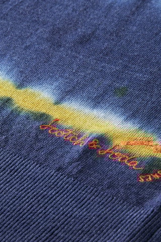 Pull tie and dye en laine - Bleu marine