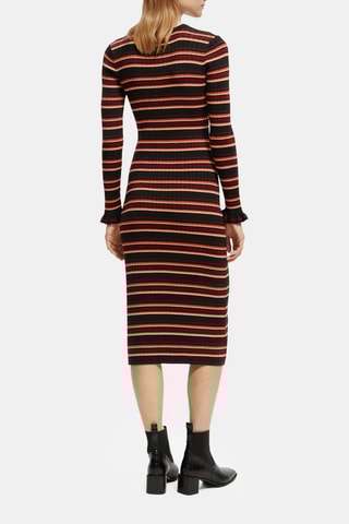 Robe pull - Noir et bordeaux