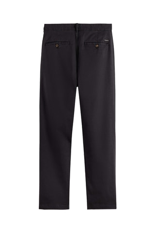Chino droit en lin - Noir