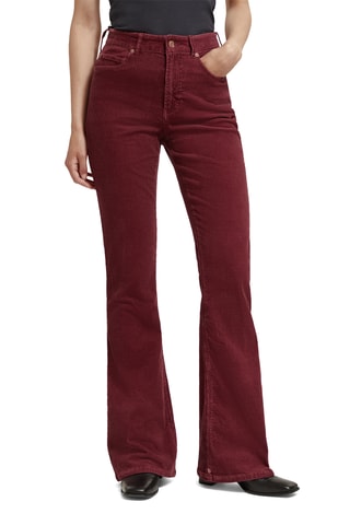 Pantalon flare en coton biologique - Bordeaux