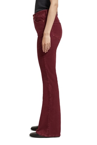 Pantalon flare en coton biologique - Bordeaux