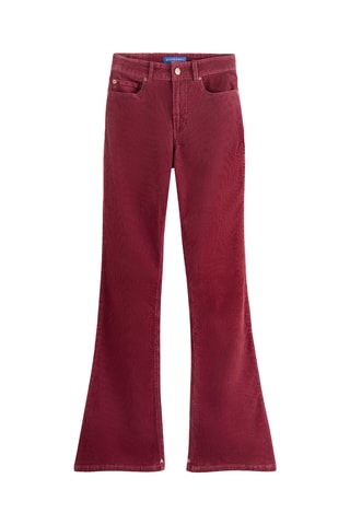 Pantalon flare en coton biologique - Bordeaux