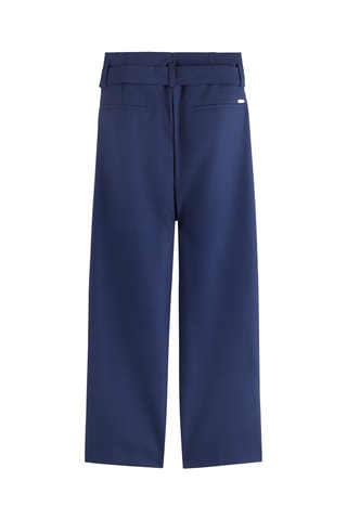 Pantalon taille haute - Bleu marine