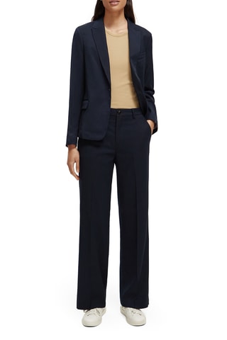 Pantalon wide legs - Bleu marine