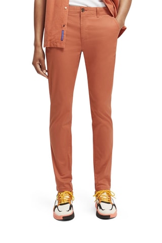 Chino en coton biologique classic fit - Terracotta