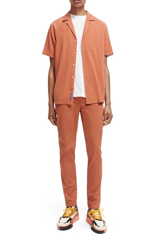 Chino en coton biologique classic fit - Terracotta