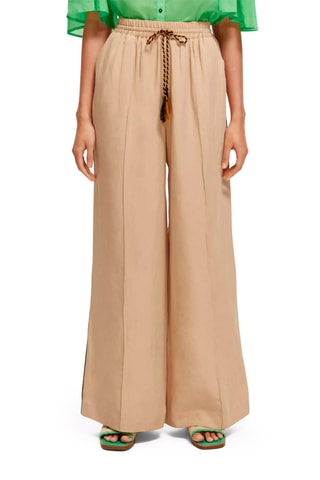 Pantalon en lin wide legs fit - Beige