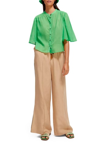 Pantalon en lin wide legs fit - Beige