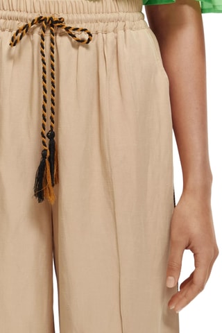 Pantalon en lin wide legs fit - Beige