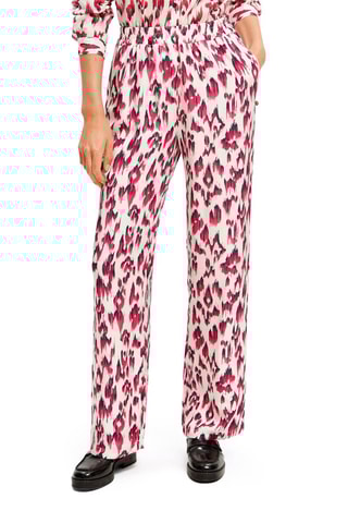 Pantalon wide legs - Blanc et rose