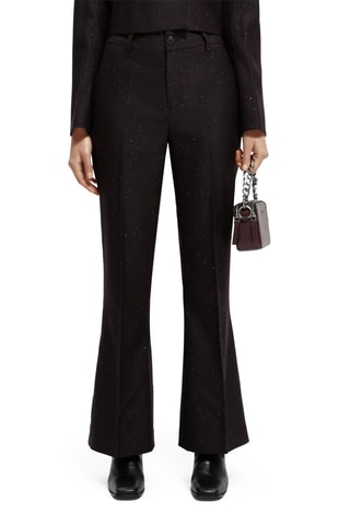 Pantalon en laine flare - Noir