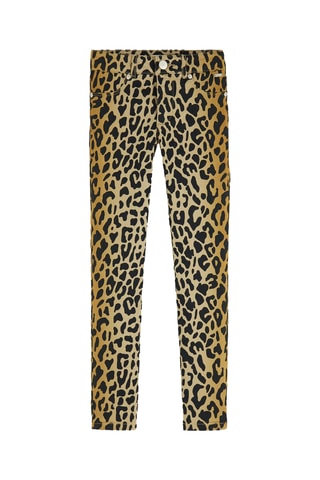 Pantalon skinny en coton biologique - Beige et noir