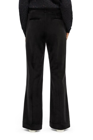 Pantalon flare en velours taille haute - Noir