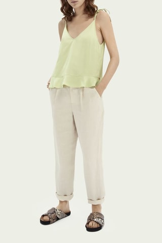 Pantalon tailored en lin - Beige