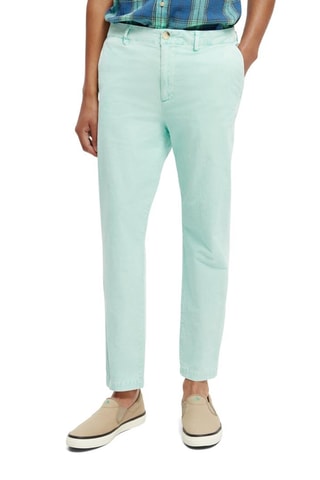 Pantalon regular en coton biologique - Turquoise