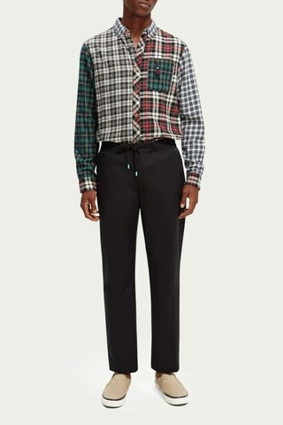 Pantalon tapered en coton biologique - Noir