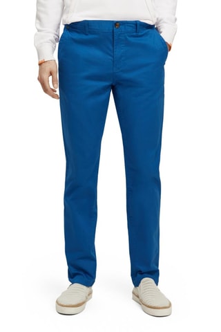 Chino en coton biologique - Bleu électrique