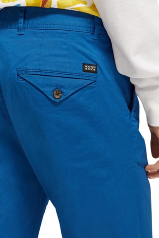 Chino en coton biologique - Bleu électrique