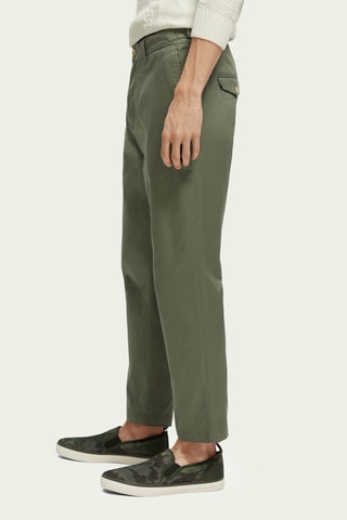 Pantalon en coton biologique et velours - Kaki