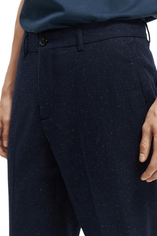 Chino en laine - Bleu marine chiné