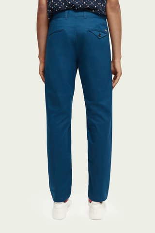 Chino en coton biologique - Bleu canard