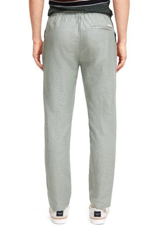 Pantalon en coton biologique et lin - Gris clair