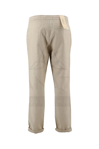 Pantalon en coton biologique et lin - Beige