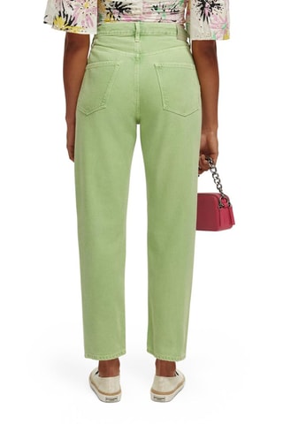 Jean boyfriend taille haute - Vert clair