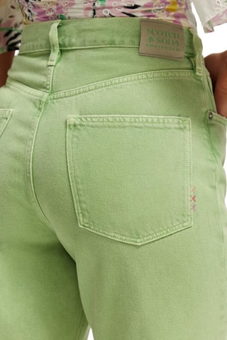 Jean boyfriend taille haute - Vert clair