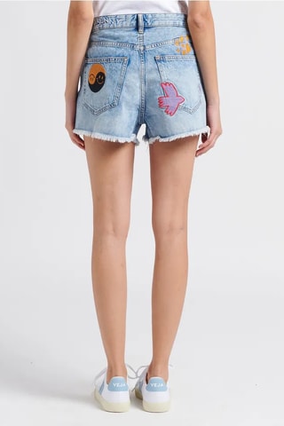 Short en jean Bleu clair