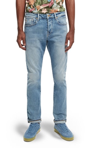 Jean slim en coton biologique Bleu