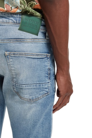 Jean slim en coton biologique Bleu