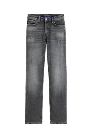 Jean droit taille haute - Gris