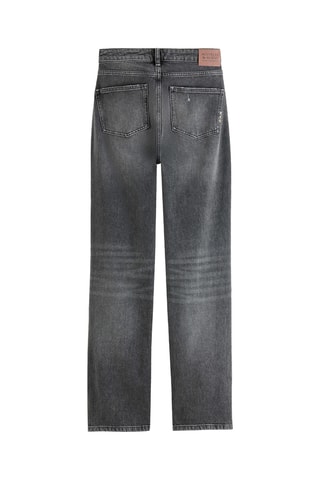 Jean droit taille haute - Gris