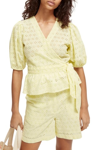 Top en coton biologique - Jaune