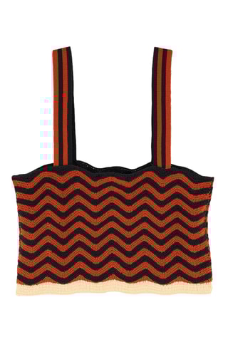 Crop top - Rouge brique et noir