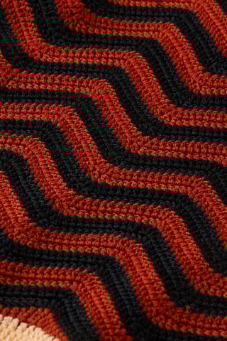 Crop top - Rouge brique et noir