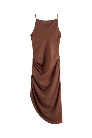 Robe droite en lin - Marron