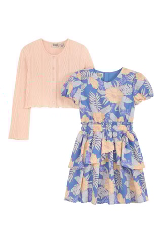 Robe et gilet - Bleu et gris