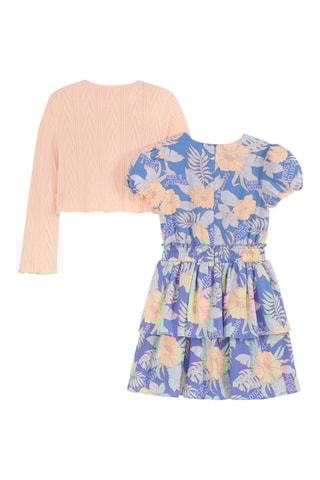 Robe et gilet - Bleu et gris