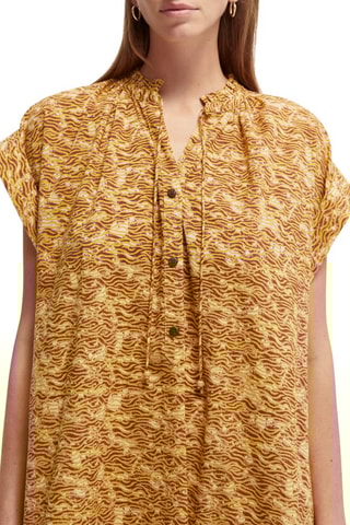 Robe trapèze en coton biologique - Jaune