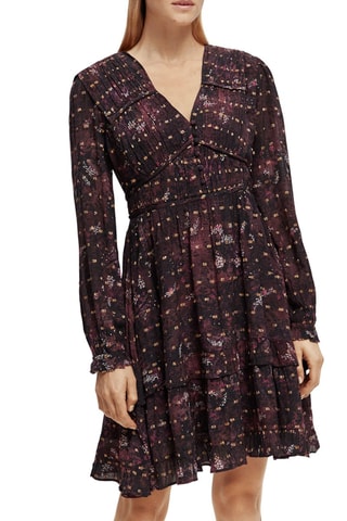 Robe volantée - Bleu nuit