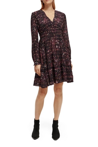 Robe volantée - Bleu nuit