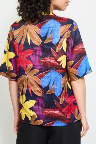 Chemisier en lin - Rouge et jaune