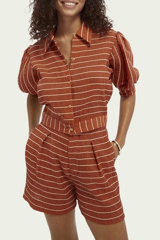 Chemisier court - Marron clair