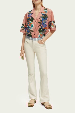 Chemisier en coton biologique - Rose poudré