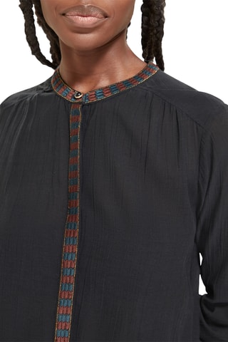 Chemisier en coton biologique - Noir