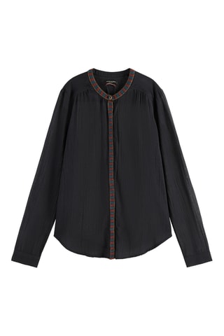 Chemisier en coton biologique - Noir