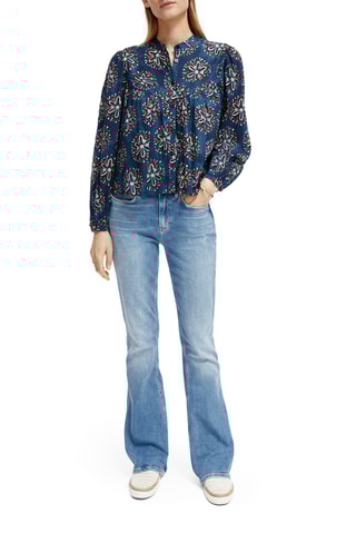 Chemisier en coton biologique - Bleu