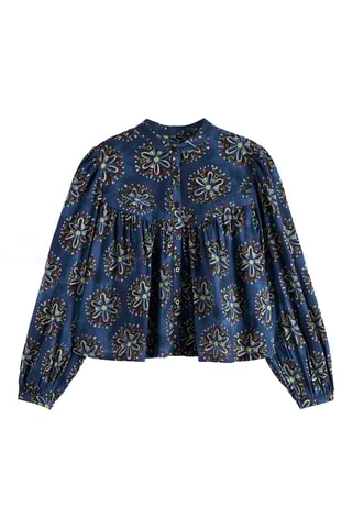 Chemisier en coton biologique - Bleu